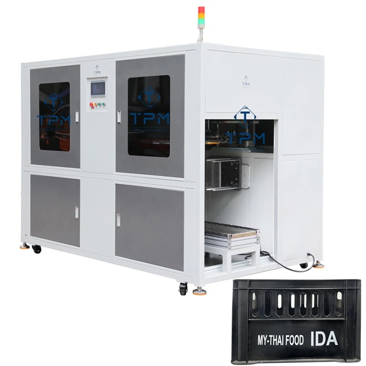 Automatic 2 Color 4 Sides Beer Crate Screen Printing Machine